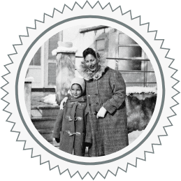 Heating service image of mother and daughter out in the cold with winter clothes in Denver, CO.